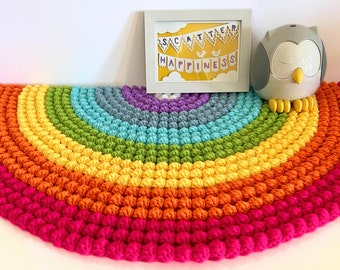 Crochet Pattern Table Runner + Home Decor + Mat + Rug + Nursery + Desk Mat + Welcome Rug + Placemat + Rainbow Crochet + Baby Room PDF
