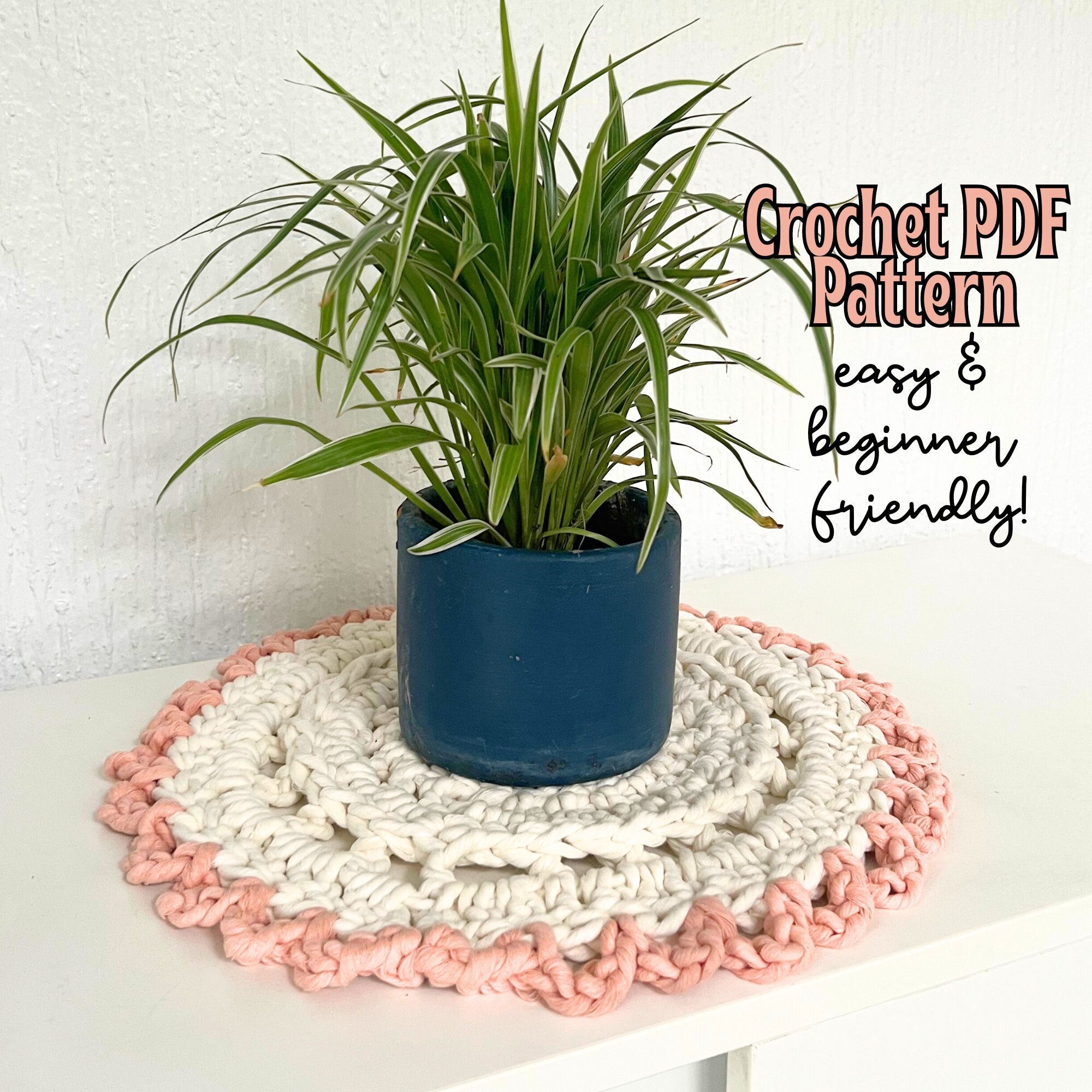36 Hippie Crochet Patterns for Boho Outfits, Bags, Home Décor, and Gifts 12 Crochet Plant Mat Pattern: Beginner Friendly Macrame