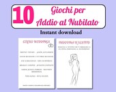 Giochi Addio al Nubilato, Bridal Shower Games, Bachelorette Party Games Bundle, Wedding Games Instant Download, Giochi in italiano