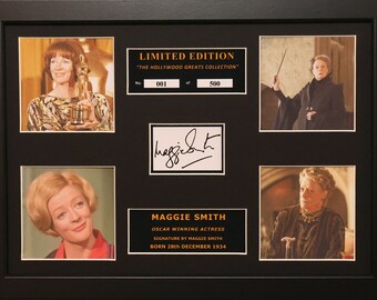 Maggie Smith signed mounted framed limited edition print