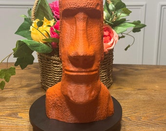 3D Printed Moai Statue Headphone Stand: Marble Brick PLA