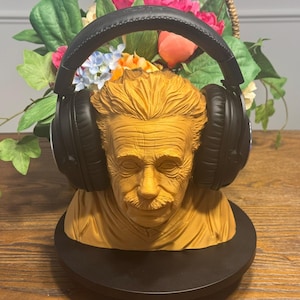 Albert Einstein Headphone Stand / 3D Printed Albert Einstein Headphone Stand /Albert Einstein Headset Stand