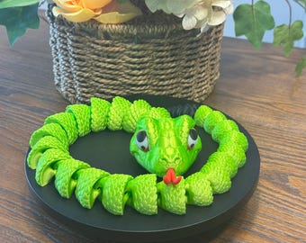 3D Printed Articulated Rattle Snake: 24" Silk Neon Green PLA Filament