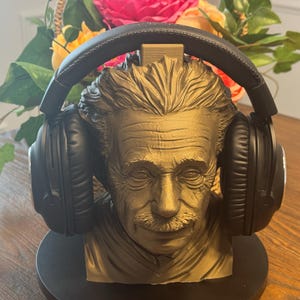 Albert Einstein Headphone Stand / 3D Printed Albert Einstein Headphone Stand /Albert Einstein Headset Stand