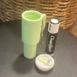 Mini Tumbler Chapstick Keychain Holder / Hidden Chapstick Holder / Stanley Mini Tumbler / Stanley Keychain