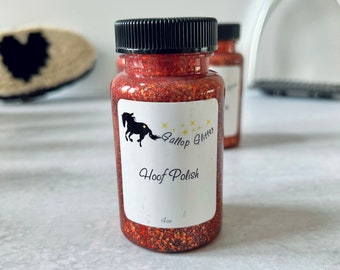 Gallop Glitter - Hoof Polish in RED