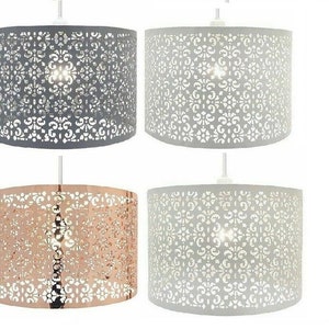 Metal shade chandelier acrylic crystal light shades droplet ceiling pendant lampshade easy fit hanging