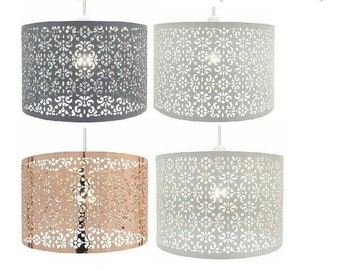 Metal shade chandelier acrylic crystal light shades droplet ceiling pendant lampshade easy fit hanging