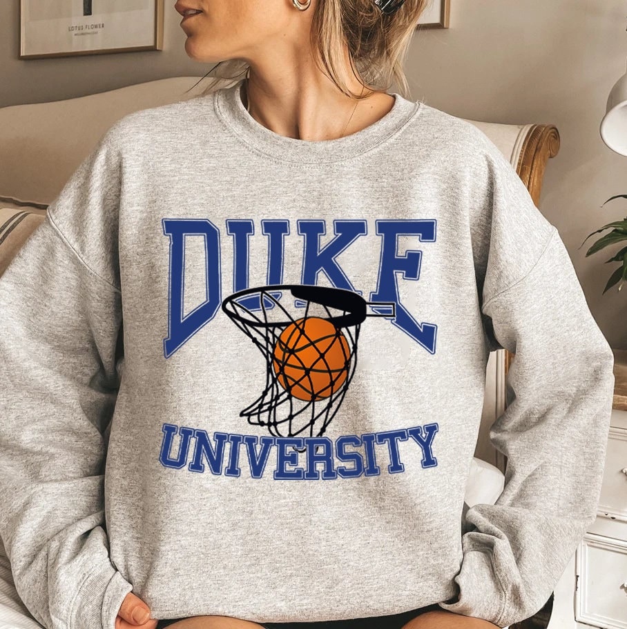 Fruit of The Loom Vintage Duke University Sweatshirt - Men's Medium, Women's Large