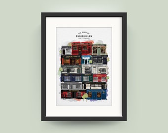 The Pubs of Enniskillen - Art Print