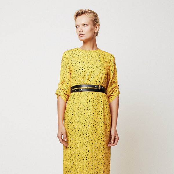 ROBE FLORALE Jaune