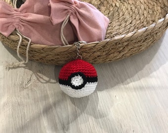 Crochet fait main Amigurumi Pokeball Porte-clés