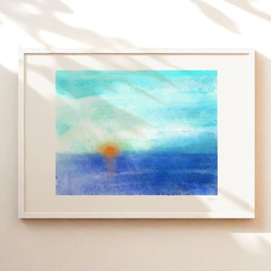 SUN AND SEA, Framed Print, 3 sizes available image 1