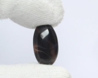 A+ Black Onyx Gemstone Natural Black Cabochon AAA+ Quality Onyx For Jewelry Making.14ct*2214