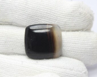 A+ Black Onyx Gemstone Natural Black Cabochon AAA+ Quality Onyx For Jewelry Making.23ct*2213