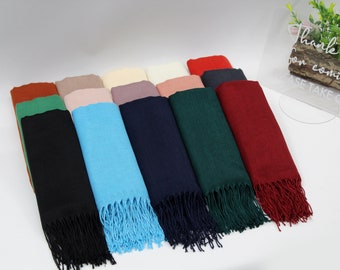 60PCS Bulk Pashmina Shawl, Personalized Shawl, Mixed Color Pashmina Shawl, Bridesmaid Favors, Bulk Wedding Gifts For Guests, Thank You Gifts