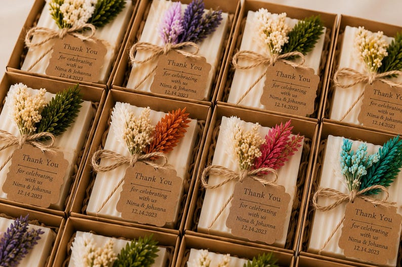 Personalized Soap Favors | Wedding Favors | Mini Guest Soap | Bridal Shower Favor | Baby Shower Favor | Custom Soap Gift | Vegan Soap image 2
