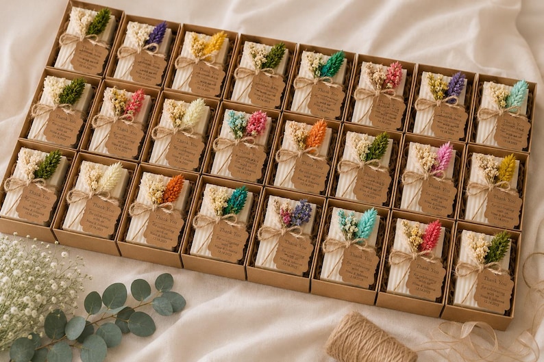 Personalized Soap Favors | Wedding Favors | Mini Guest Soap | Bridal Shower Favor | Baby Shower Favor | Custom Soap Gift | Vegan Soap image 4