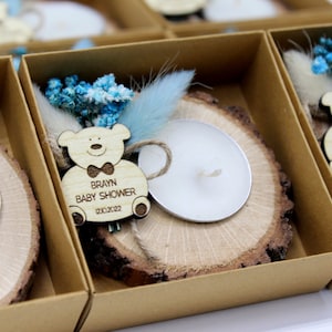 Baby Shower Candle Favors, Personalized Baby Shower Favors, Thank You Favors, Candle Party Favors, Baby Boy Girl, Handmade Wedding Gifts