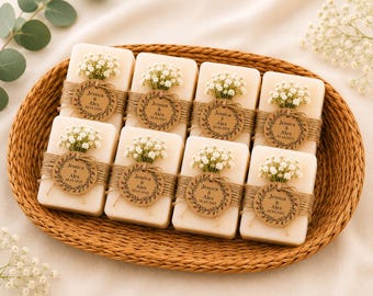 Personalized Wedding Soap Favors, Custom Guest Soap, Rustic Bridal Shower Favors, Baby Shower Favor, Boho Wedding Gift