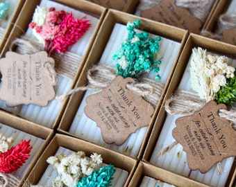 Personalized Mini Soap Favors – Custom Scented Guest Soaps – Wedding Favors – Baby Shower Gift – Bridal Shower Decor – Handmade Natural Soap