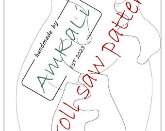 Laubsägevorlage, hölzerne, sich umarmende Bären, Download, 5-köpfige Familie, Puzzle, PDF-Datei