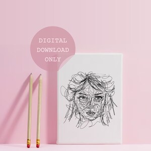 Download Tumblr Aesthetic Girl Line Art Wallpaper