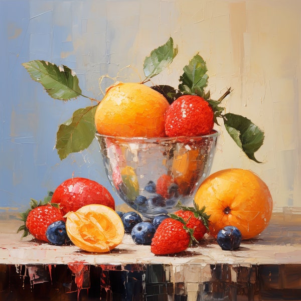 Commissie schilderij van foto, stilleven fruit schilderij ingelijste kunst aan de muur voor keuken, aangepaste landschap olieverfschilderij op canvas minimalistisch