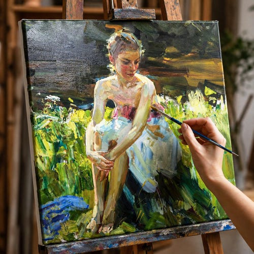 Custom Oil Portrait Painting on Canvas, Framed Abstract Art, Personalised Memorial Gifts