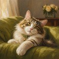 Custom Hand-painted Pet Portrait from Photo, Cat Painting on Canvas, Personalized Pet Memorial Gift product logo
