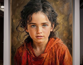 Custom Oil Portrait Painting, Hand-Painted Canvas Commission, Framed Wall Art, Wedding Gift