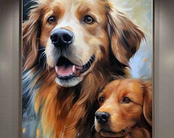 Oil Painting Commission, Custom Oil Portrait, Custom Dog Oil Painting from Photo, Oil Pet Portrait, Dog Lover Gift, Customized Gifts