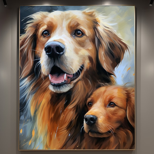 Oil Painting Commission, Custom Oil Portrait, Custom Dog Oil Painting from Photo, Oil Pet Portrait, Dog Lover Gift, Customized Gifts