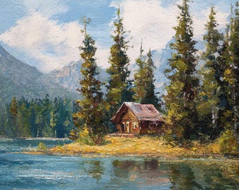 Custom Landscape Oil Painting From Photo, Hand Painted Scenery on Canvas