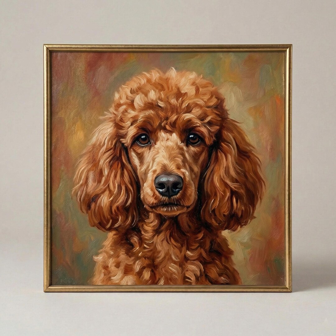 Custom Oil Dog Portrait Painting on Canvas, Hand-painted Pet Memorial ...