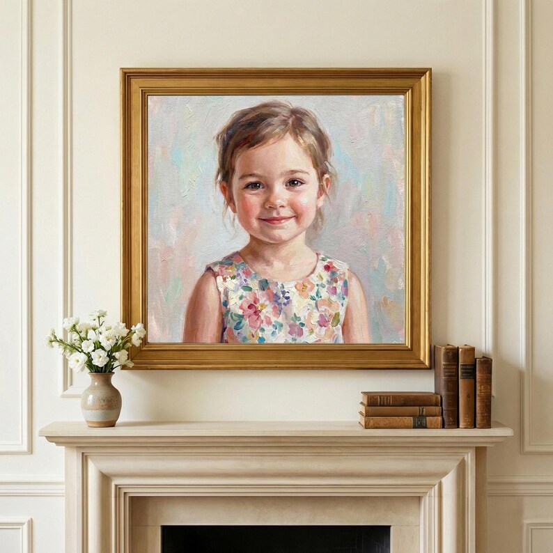 Custom Oil Portrait Painting From Photo, Hand-painted Canvas Commission ...