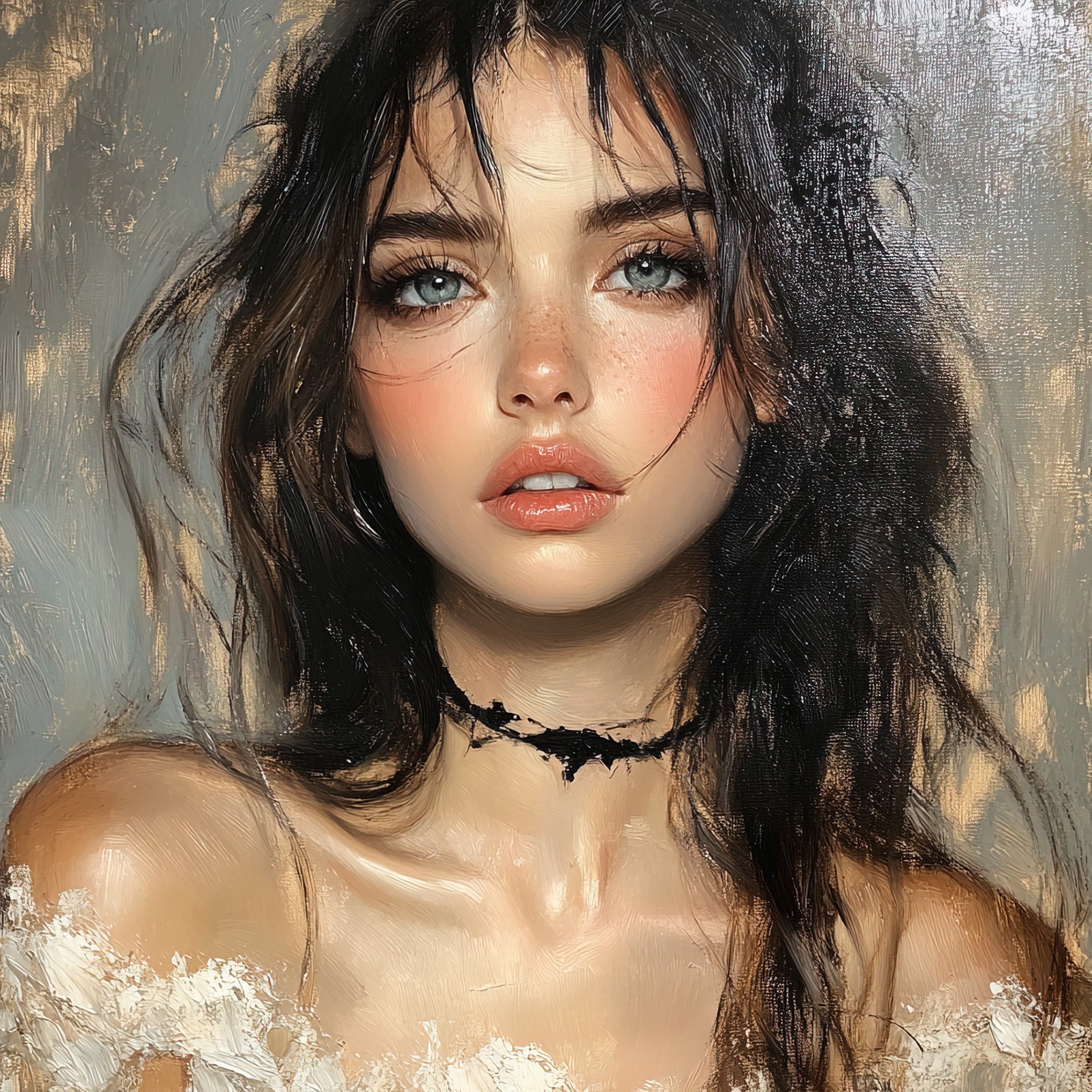 Custom Oil Portrait from Photo, Commission Portrait Painting on Canvas, Unique Remembrance Artwork Gift for Parents, Halloween Gifts for Her