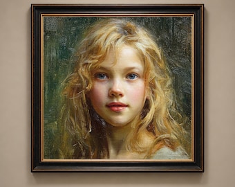 Custom Hand-Painted Portrait from Photo, Commission Framed Oil Painting on Canvas, Birthday Gift