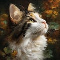 Custom Pet Portrait from Photo, Hand Painted Oil Painting on Canvas, Cat Memorial Gift product logo