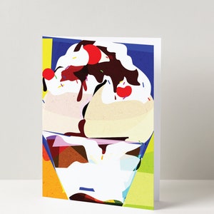Sundae - cartão de felicitações em branco
