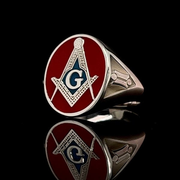 Masonic RingS, Enamel Ring , Gold Mason Rings, Free Mason Ring, Men Masonic Rings, Masonic Jewelry , Christmas Gift , Masonic Ring For Men