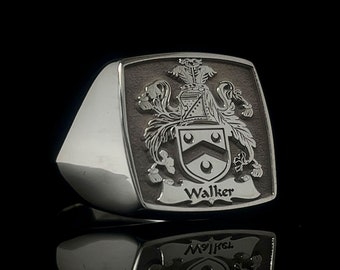 Personalized Family Crest Signet Ring, Coat of Arms Ring, Family Crest Rings, Custom Signet Ring, Crest Ring, Family Crest Signet Ring