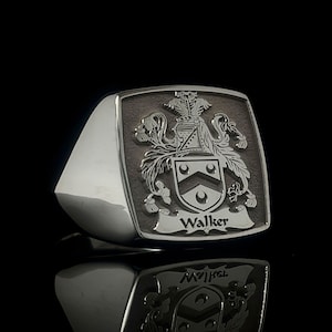 Personalized Family Crest Signet Ring, Coat of Arms Ring, Family Crest Rings, Custom Signet Ring, Crest Ring, Family Crest Signet Ring