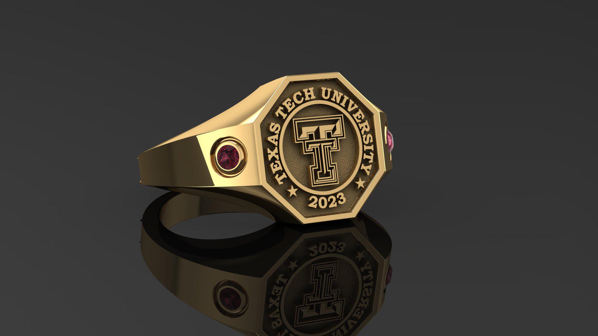 Personalized Graduation Ring with Name Birthstone, Custom Jewelry, College Ring, University Class Ring, Graduation Gift