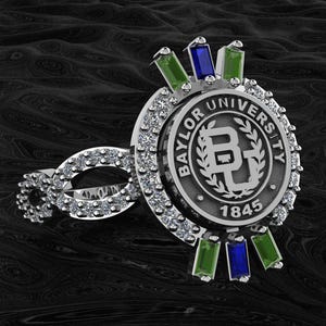 Custom Class Ring for Women, Personalized Graduation Jewelry, Elegant College Ring Gift, Engraved University School Ring for Her