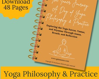 Complete Yoga Philosophy Workshop Guide, Yamas, Niyamas, Sutras, Pranayama & Poses, yoga teacher class, PDF yogi workshop digital download