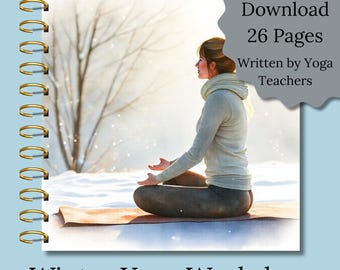 Winter yoga workshop digital download yoga sequence cards deck yoga teacher seasonal yoga affirmations yoga journal yoga teacher PDF plan