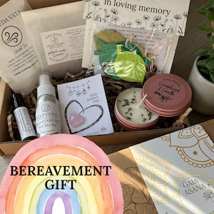 Pacchetto di assistenza per il lutto, scatola regalo di condoglianze per cuori in lutto, articoli per la cura di sé, scatola regalo di supporto al lutto, regalo commemorativo piantabile per la perdita