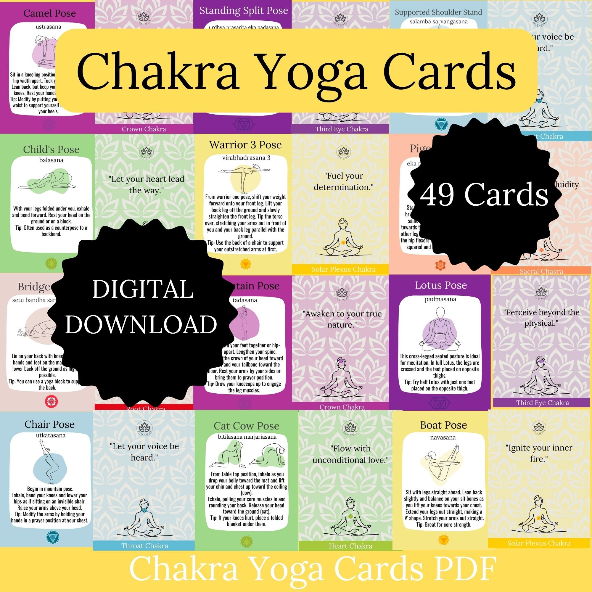 Chakra Balancing Script Chakra Yoga Workshop Script Complete Yoga Package Digital Download ...
