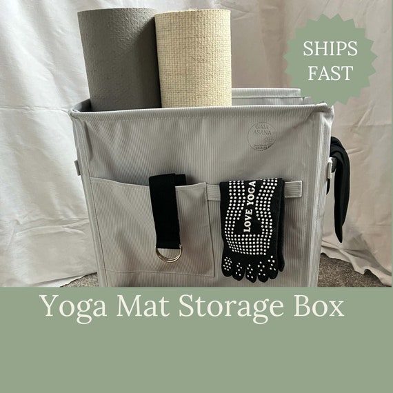 Yoga Mat Storage Yoga Studio Storage Idea Basket for Yoga Mats Canvas Box  for Yoga Items Storage Rack Foldable Portable Yoga Mat Basket 